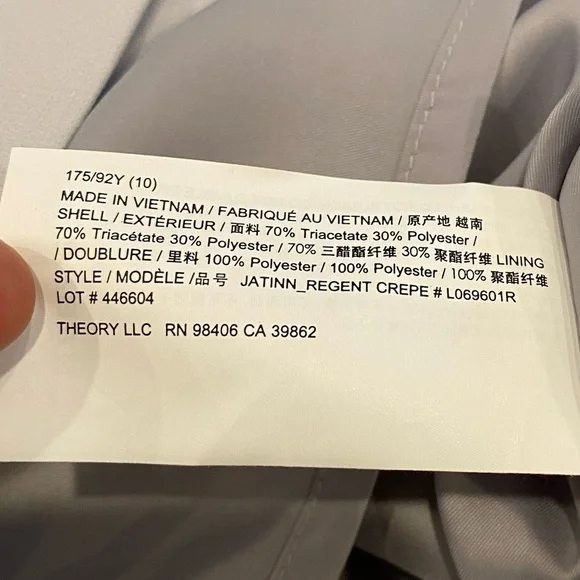 Theory Jatinn cloud Regent Crepe Dress - Picture 8 of 11